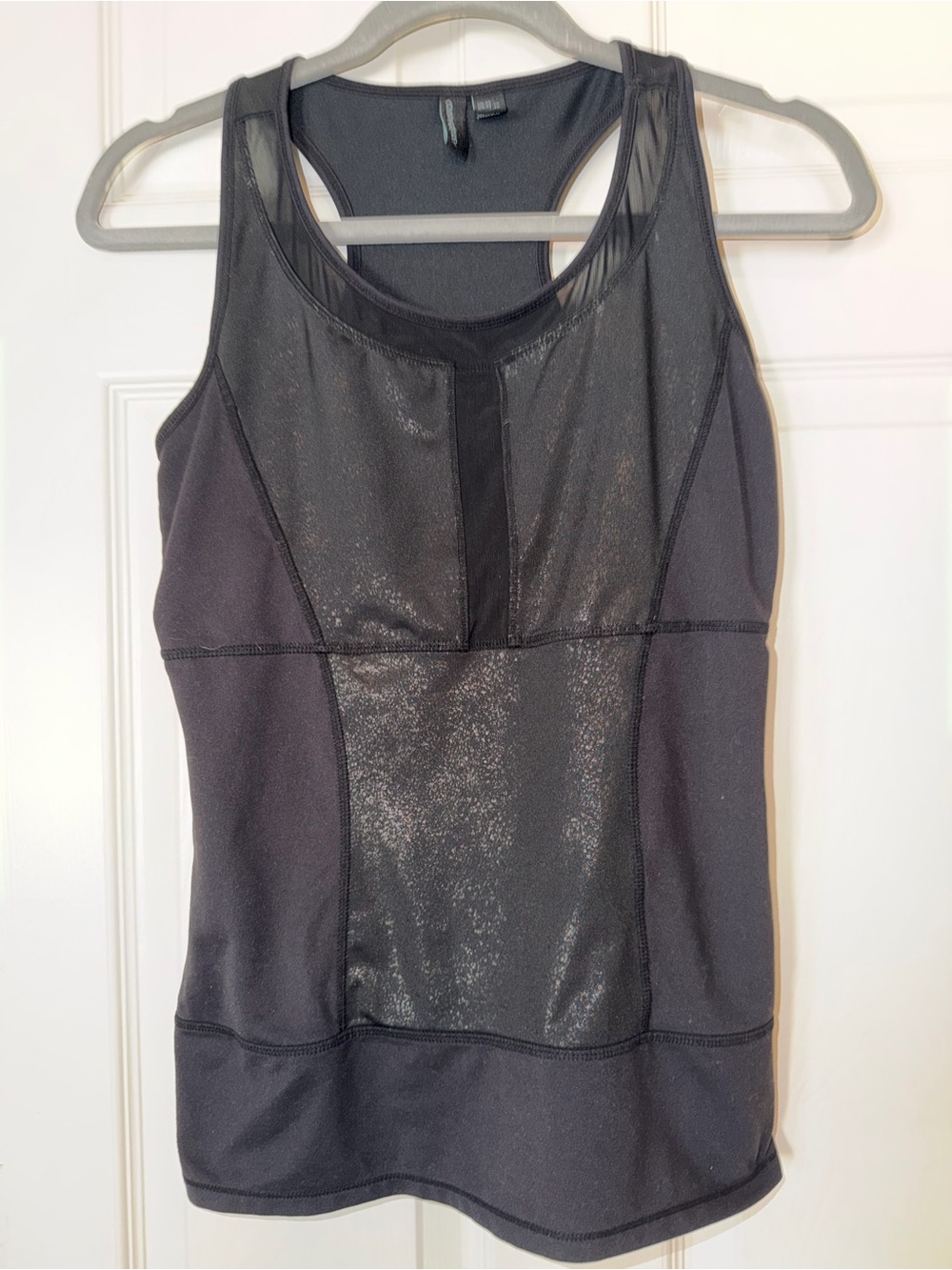 Cynthia Rowley Black Athletic Tank‎ with Subtle Shimmer